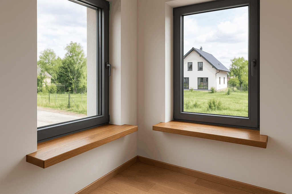 parapety drewniane z litego drewna