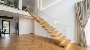 schody półkowe - przykład realizacji u Klienta